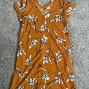 A New Day Orange Flutter Sleeve Sundress